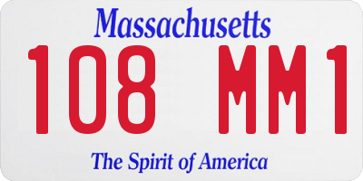 MA license plate 108MM1