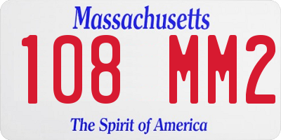 MA license plate 108MM2