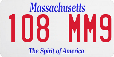MA license plate 108MM9