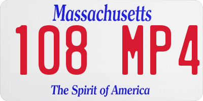 MA license plate 108MP4
