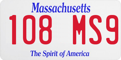 MA license plate 108MS9