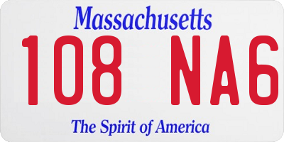 MA license plate 108NA6