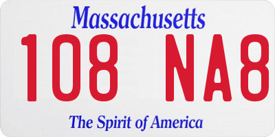 MA license plate 108NA8