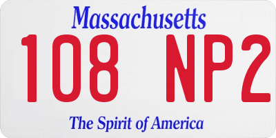 MA license plate 108NP2