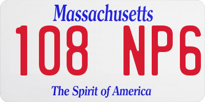 MA license plate 108NP6