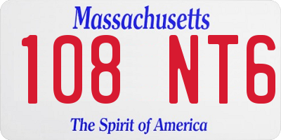 MA license plate 108NT6