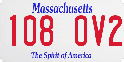 MA license plate 108OV2
