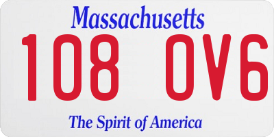 MA license plate 108OV6