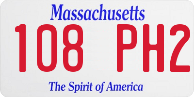 MA license plate 108PH2
