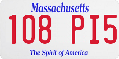 MA license plate 108PI5