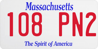 MA license plate 108PN2