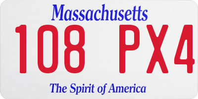 MA license plate 108PX4