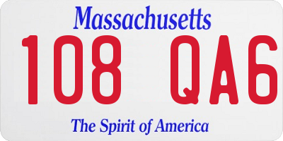 MA license plate 108QA6