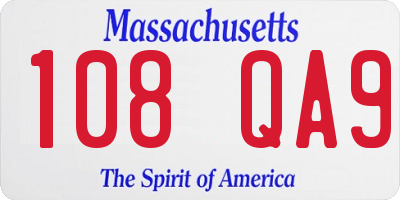 MA license plate 108QA9
