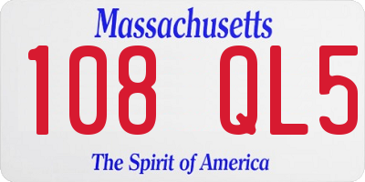 MA license plate 108QL5