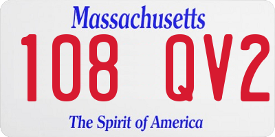 MA license plate 108QV2