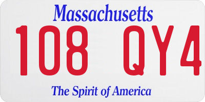 MA license plate 108QY4