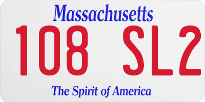 MA license plate 108SL2