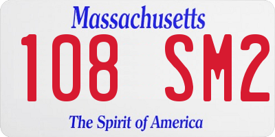 MA license plate 108SM2