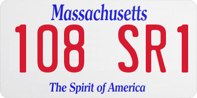 MA license plate 108SR1