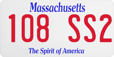 MA license plate 108SS2
