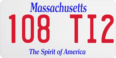 MA license plate 108TI2