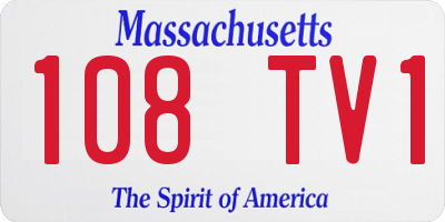 MA license plate 108TV1