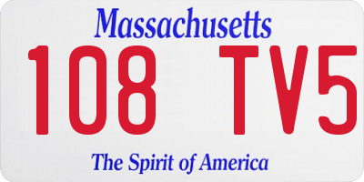 MA license plate 108TV5