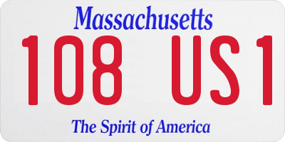 MA license plate 108US1