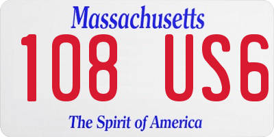 MA license plate 108US6