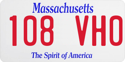 MA license plate 108VH0