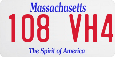 MA license plate 108VH4