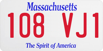 MA license plate 108VJ1