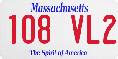 MA license plate 108VL2
