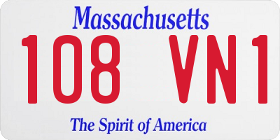 MA license plate 108VN1