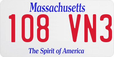 MA license plate 108VN3