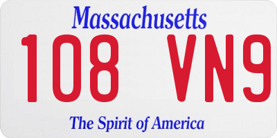 MA license plate 108VN9