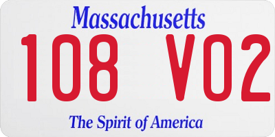 MA license plate 108VO2