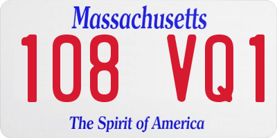 MA license plate 108VQ1