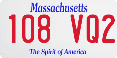 MA license plate 108VQ2
