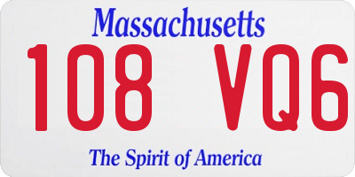 MA license plate 108VQ6