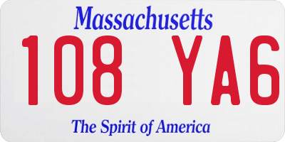 MA license plate 108YA6