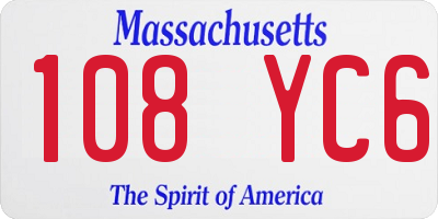 MA license plate 108YC6