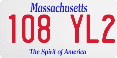 MA license plate 108YL2