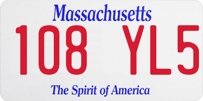 MA license plate 108YL5