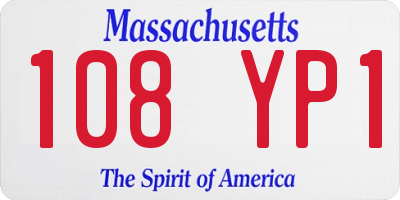 MA license plate 108YP1