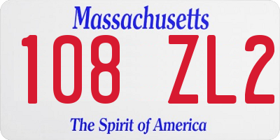 MA license plate 108ZL2