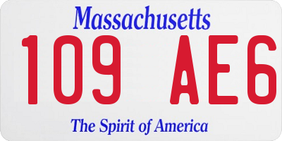 MA license plate 109AE6