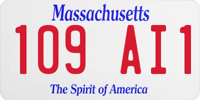MA license plate 109AI1