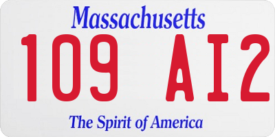 MA license plate 109AI2